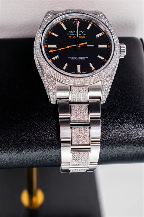 rolex milgauss black diamond